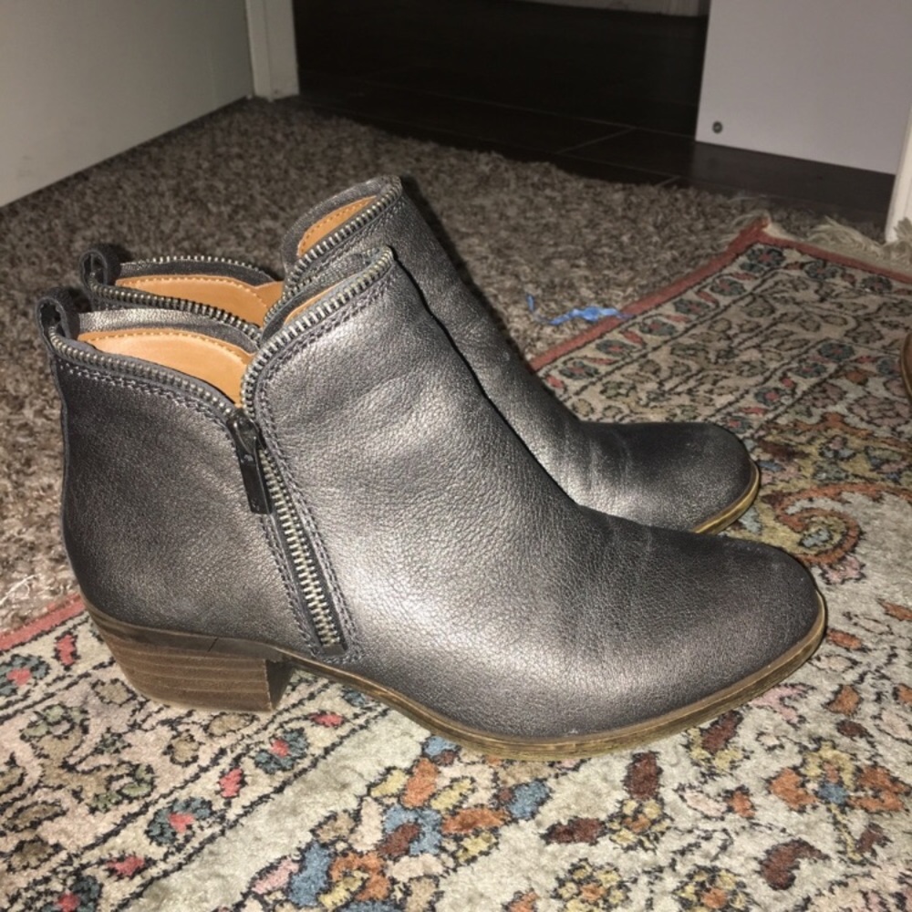 Metallic Grey Lucky Brand Boots